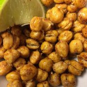 Four flavors of roasted chickpeas that you can eat like popcorn or add to a meal.? thegestationaldiabetic.com
