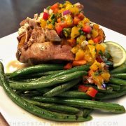 This delicious comfort food is a copycat of Claim Jumper's Jamaican Sweet Potato and it packs major nutrients! thegestationaldiabetic.com 2018 #jamaicansweetpotato #claimjumper