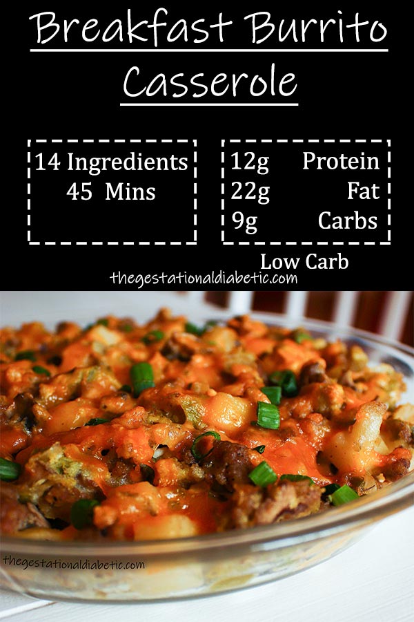 breakfast casserole in a glass dish
