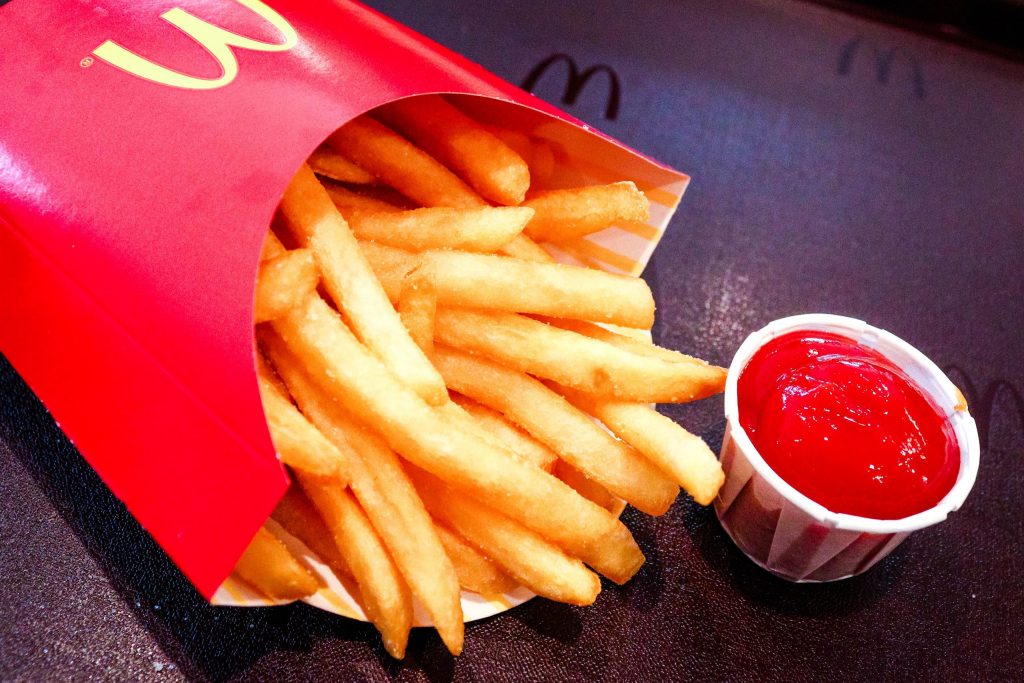 McDonald's fries with a side of ketchup