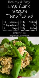 Low carb vegan tuna salad wraps with nutrition facts and recipe information