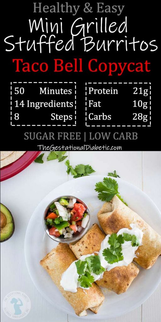 3 taco bell copycat grilled stuffed burritos with nutrition facts and recipe info