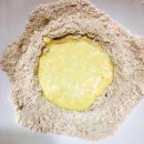 wet ingredients added to dry ingredients