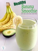 smoothie in glass garnished with banana "Healthy Banana Smoothie"
