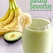 smoothie in glass garnished with banana "Healthy Banana Smoothie"