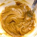 peanut butter cookie dough batter in a bowl