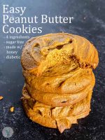 5 peanut butter cookies stacked