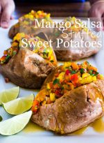 Mango Salsa Stuffed Sweet Potato