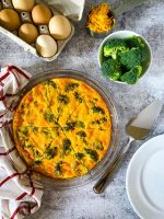 Broccoli and Cheese Crustless Quiche